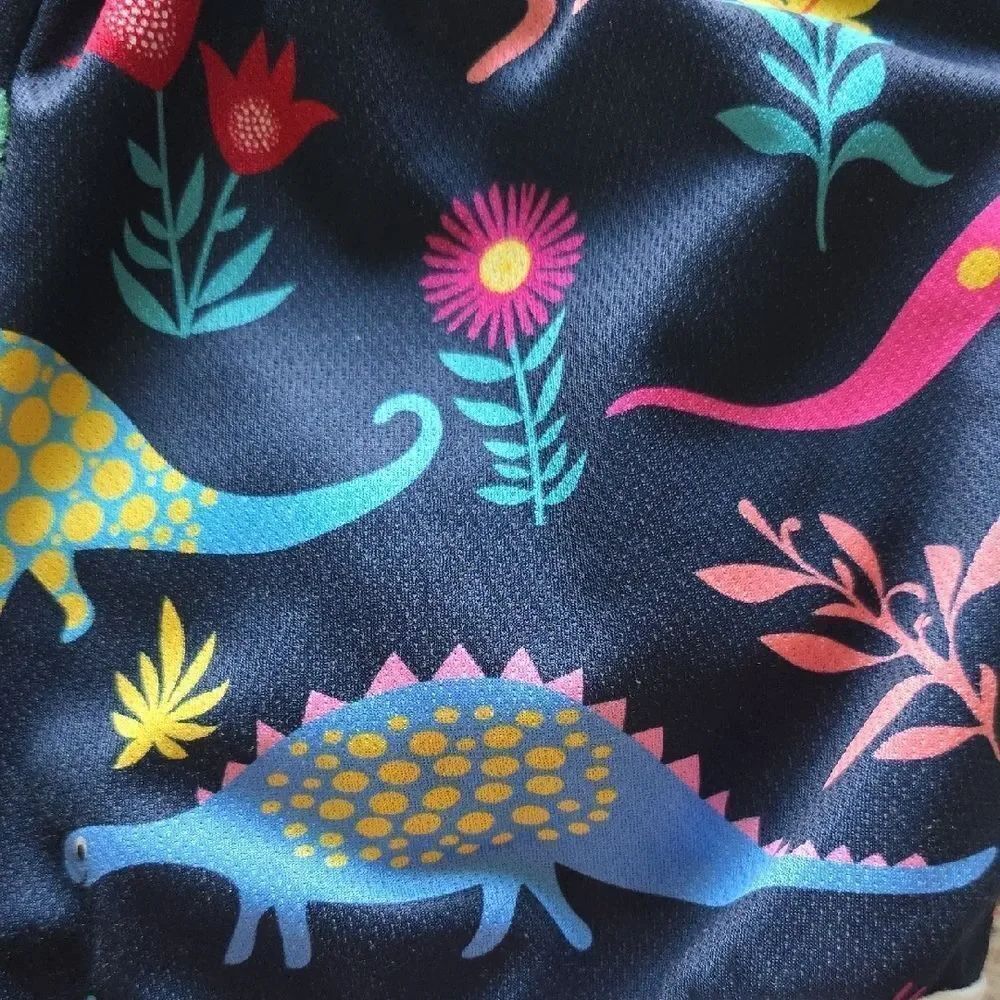 Colorful Dinosaur Print Kids Shorts - Picture 4 of 4